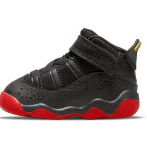 Jordan 6 Rings Shoes Sneakers Black University Red 323420-063 Toddler